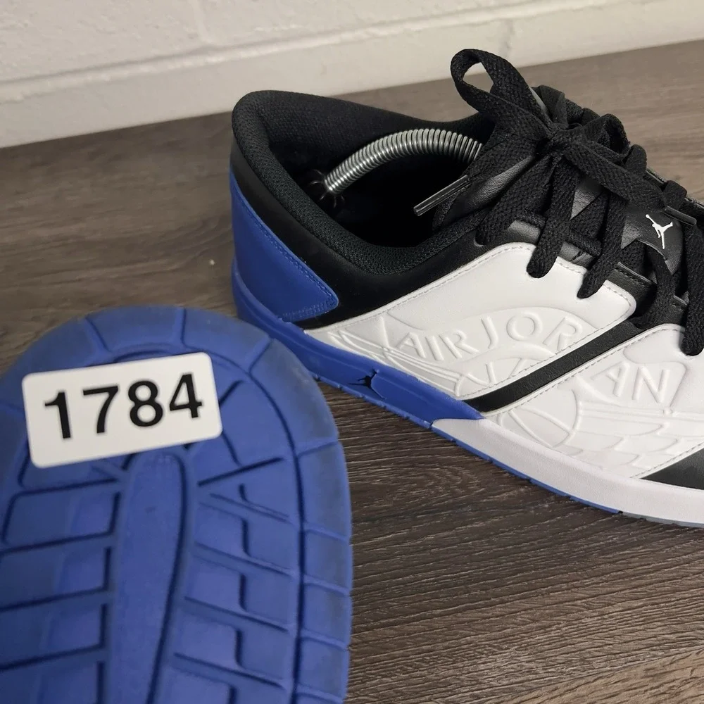 Jordan Flight Court Men's Size 13 Black White Royal Blue Sneakers DV5141-401